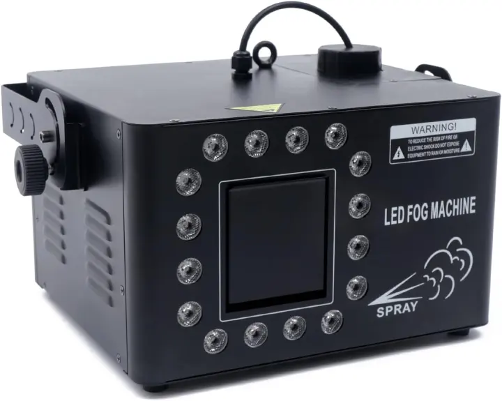 1500W Low-Profile Hazer with 16 LED Lights — DMX Fog Machine