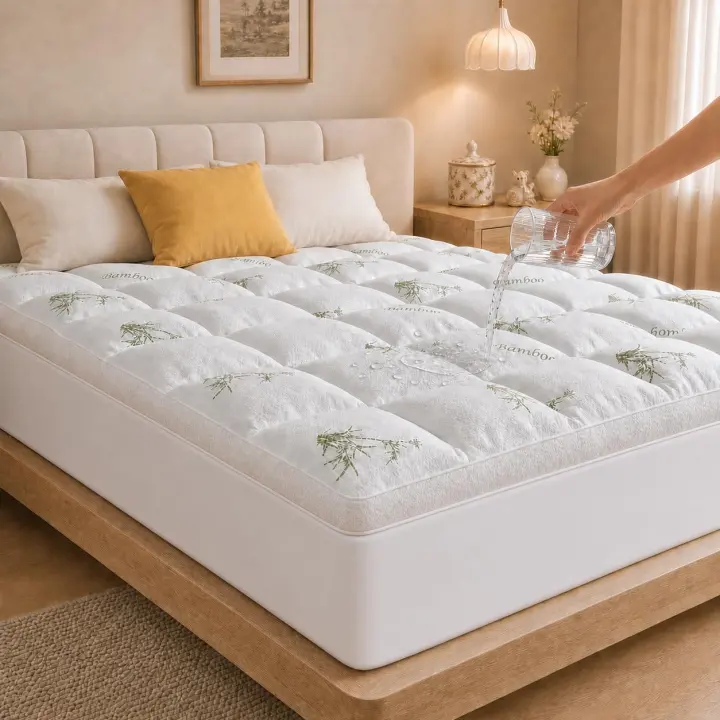 2-Inch Queen Bamboo-Viscose Cooling Pillow-Top Mattress Topper