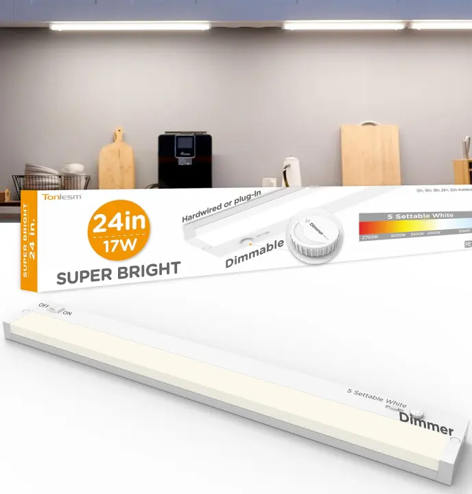24-Inch Dimmable LED Under-Cabinet Light — Hardwire or Plug-In