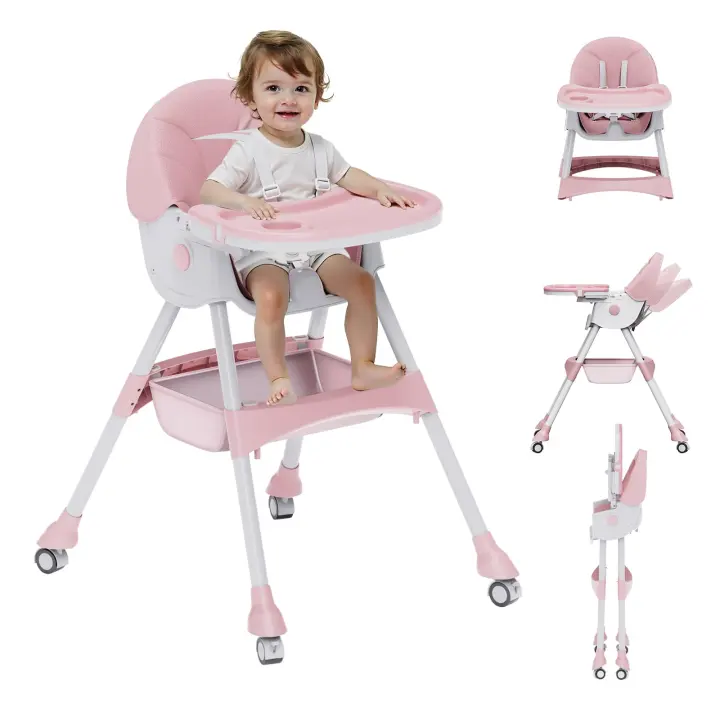 4-in-1 Convertible High Chair for Babies & Toddlers — Portable, Foldable