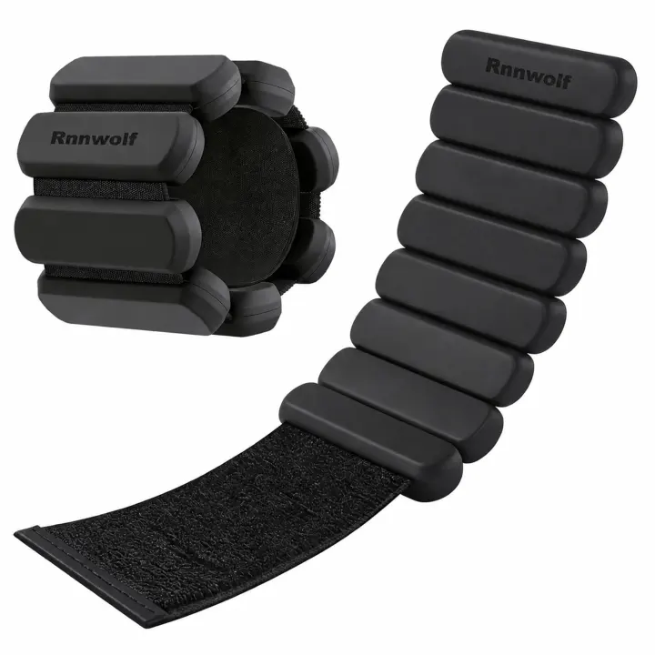 Adjustable Silicone Wrist & Ankle Weights — Pair (1 lb Each)