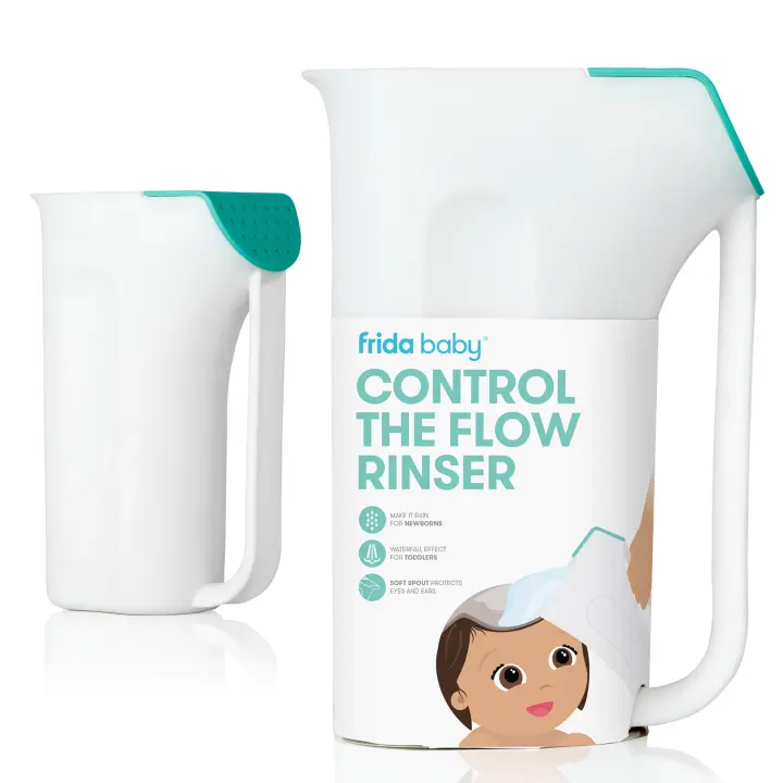 Baby Bath Rinser Cup with Dual-Flow Shower — Tear-Free Rinse