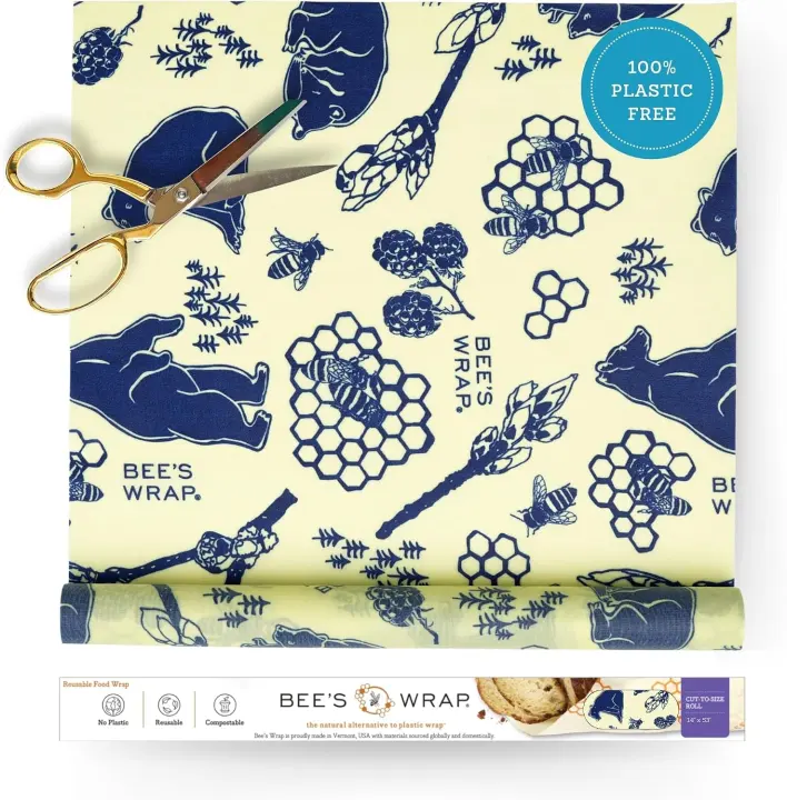 Beeswax Wrap Roll — 14 x 53 in Cut-to-Size Reusable Food Wrap