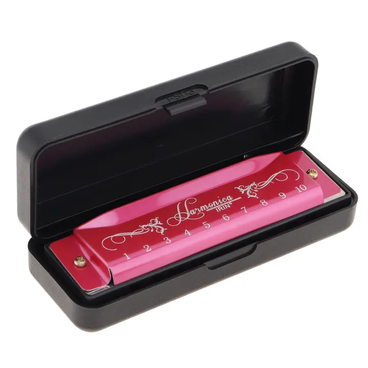 Diatonic Blues Harmonica Key of C — 10-Hole Rose Red Mouth Organ