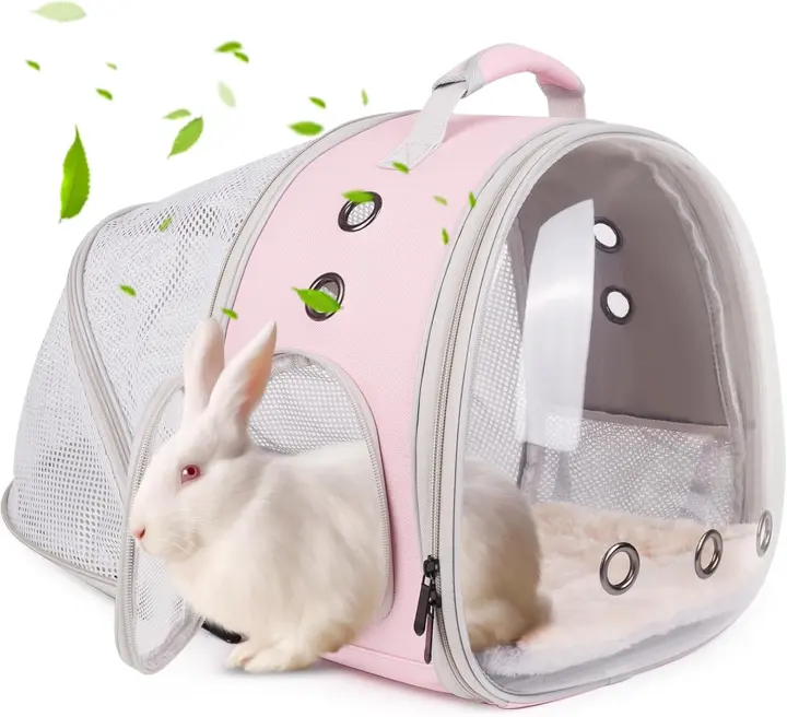 Expandable Back Backpack Carrier for Small Animals — Breathable Travel Bag