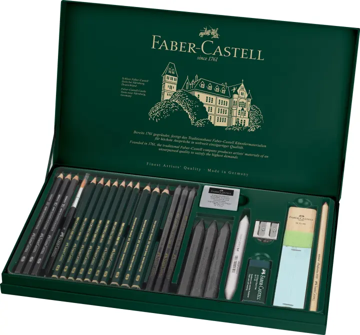 Faber-Castell Pitt 26-Piece Graphite Tin Set for Drawing