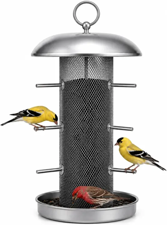 Hanging Mesh Finch & Thistle Seed Feeder — 2 lb Capacity