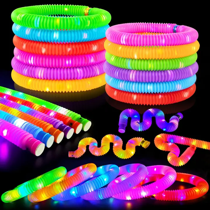 LED Halloween Glow Stick Wands — Light-Up Necklaces & Bracelets (12-Pack)