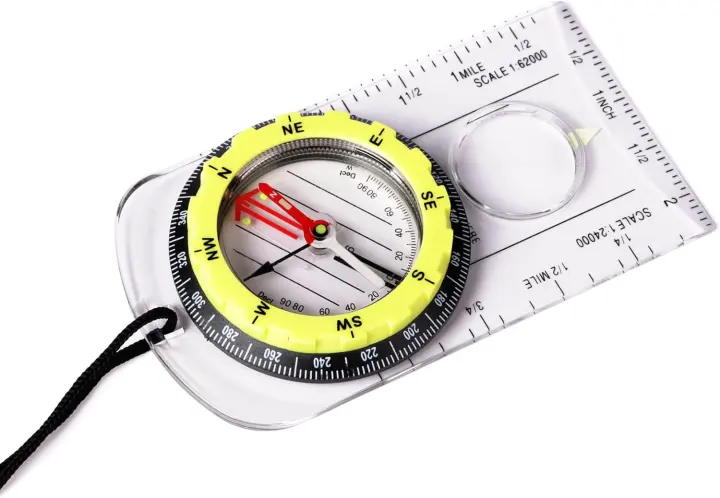 Map-Ready Compass with Emergency Whistle — Navigation Kit