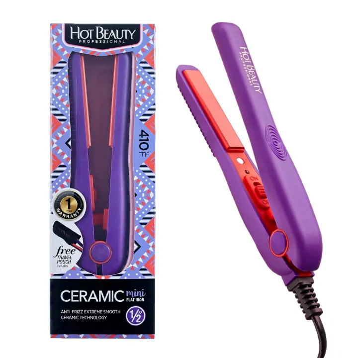 Mini Ceramic 1/2" Flat Iron — Compact Travel Hair Styler