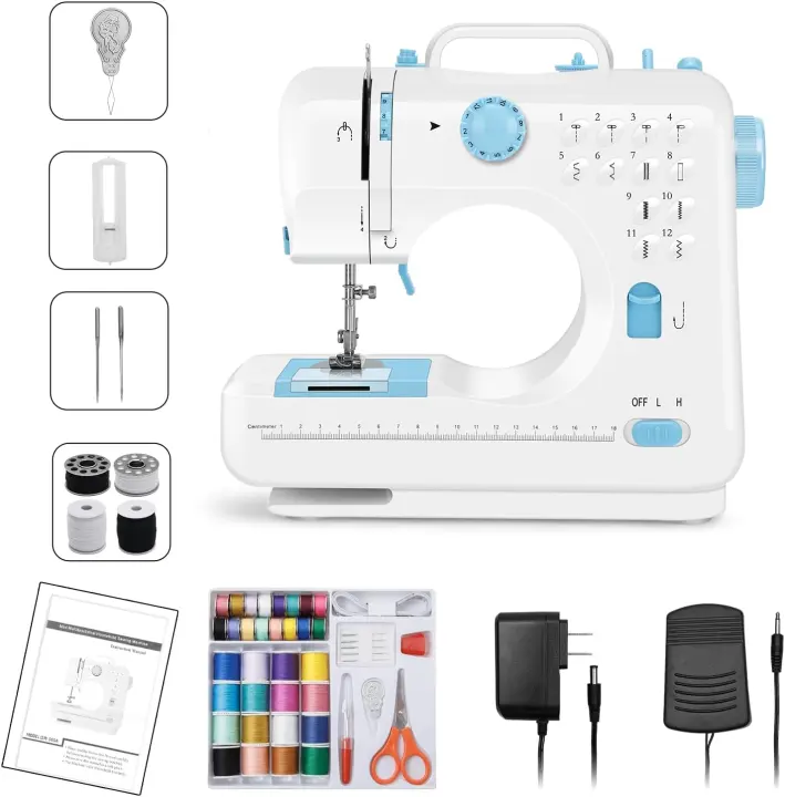 Mini Electric Sewing Machine for Beginners — Dual Speed, 12 Stitches
