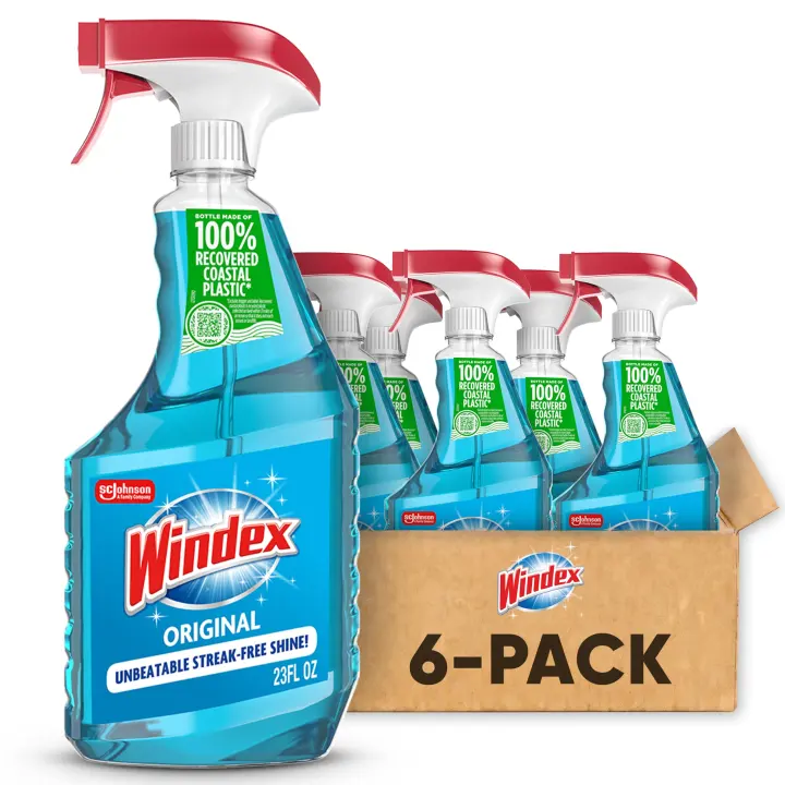 Original Glass & Window Cleaning Spray — 23 oz Bottles (6-Pack)