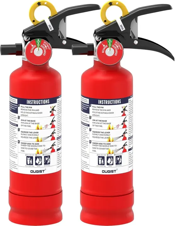 Ougist 2.5 lb ABC Home Fire Extinguisher — 2-Pack, 1-A:10-B:C Rated