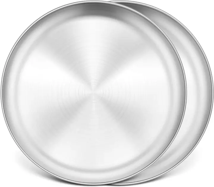 P&P CHEF Stainless Steel Pizza Pan Set — 13.5-inch, 2-Pack