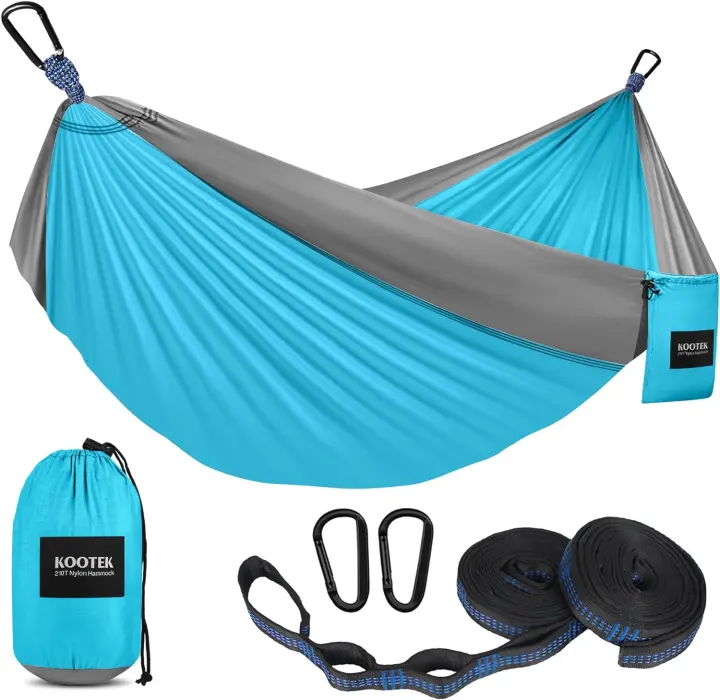 Single Camping Hammock — 400 lb Capacity, Portable Outdoor Hammock