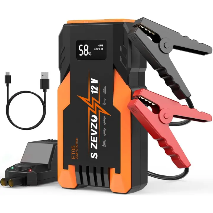 SZEVZO ET05 12V Portable Jump Starter — 5000A Peak Power