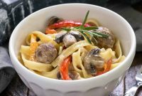 Hearty Creamy Sausage Fettuccine