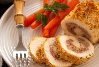 Golden Baked Chicken Cordon Bleu