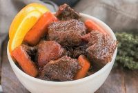 Tender Red Wine Beef Stew with Garden Vegetables