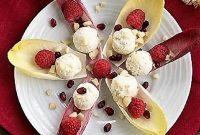 Tangy Blue Cheese and Raspberry Endive Bites