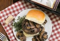 Decadent Pinot Noir Mushroom Burgers