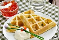 Savory Smoked Salmon Waffles