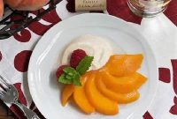 Riesling Kissed Peaches with Mascarpone Cloud