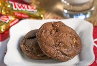 Twix-Filled Double Chocolate Cookies
