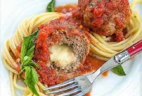 Molten Mozzarella Meatballs