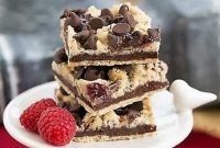Decadent Chocolate Raspberry Crumb Bars