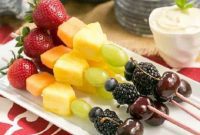 Gourmet Fruit Skewers with Velvety White Chocolate Mascarpone