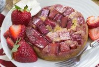 Flipped Rhubarb Brown Sugar Cake