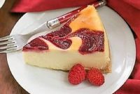 Marbled Raspberry White Chocolate Cheesecake