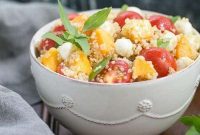 Vibrant Peach Caprese Quinoa