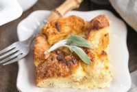 Golden Sausage Croissant French Toast Bake