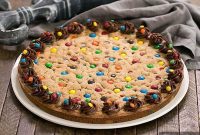 Loaded M and M Chocolate Chip Cookie Cake
