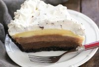 Decadent Triple Chocolate Layer Pie