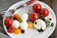 Creamy Burrata Caprese with Bursting Balsamic Pearls