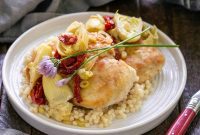 Lemony Chicken with Artichokes and Pearl Couscous