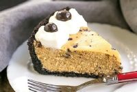 Decadent Mocha Chocolate Chip Cheesecake