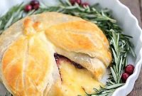 Gooey Cranberry Brie Baked in Golden Pastry