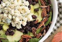 Sweet and Savory Winter Salad with Apples, Pecans, Blue Cheese, and Dried Cherries