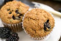 Rustic Blackberry Bran Muffins
