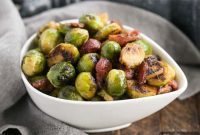 Caramelized Maple Mustard Brussels Sprouts
