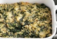 Creamy Cheesy Spinach Rice Bake
