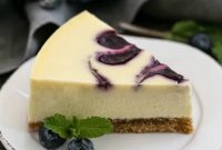 Decadent Blueberry Swirl Cheesecake