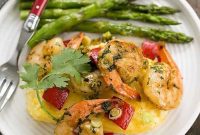 Golden Cheesy Shrimp Grits Bake