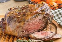 Golden Glazed Lamb with Garlic and Rosemary