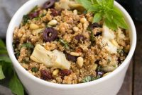 Sun-Drenched Quinoa Salad with Mediterranean Olives and Fresh Basil