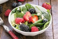 Vibrant Berry Almond Spinach Salad